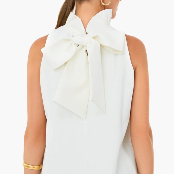 White Ruffle Neck Top - Picture 2 of 6